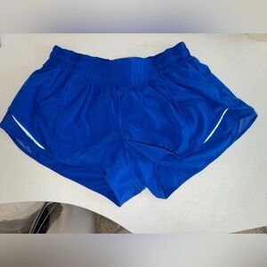 Blue lululemon hotty hot shorts